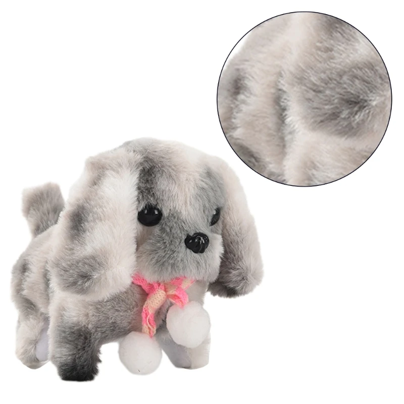77HD Plush Animal Toy Barking Walking Electric Dog Stuffed Toy for Kids