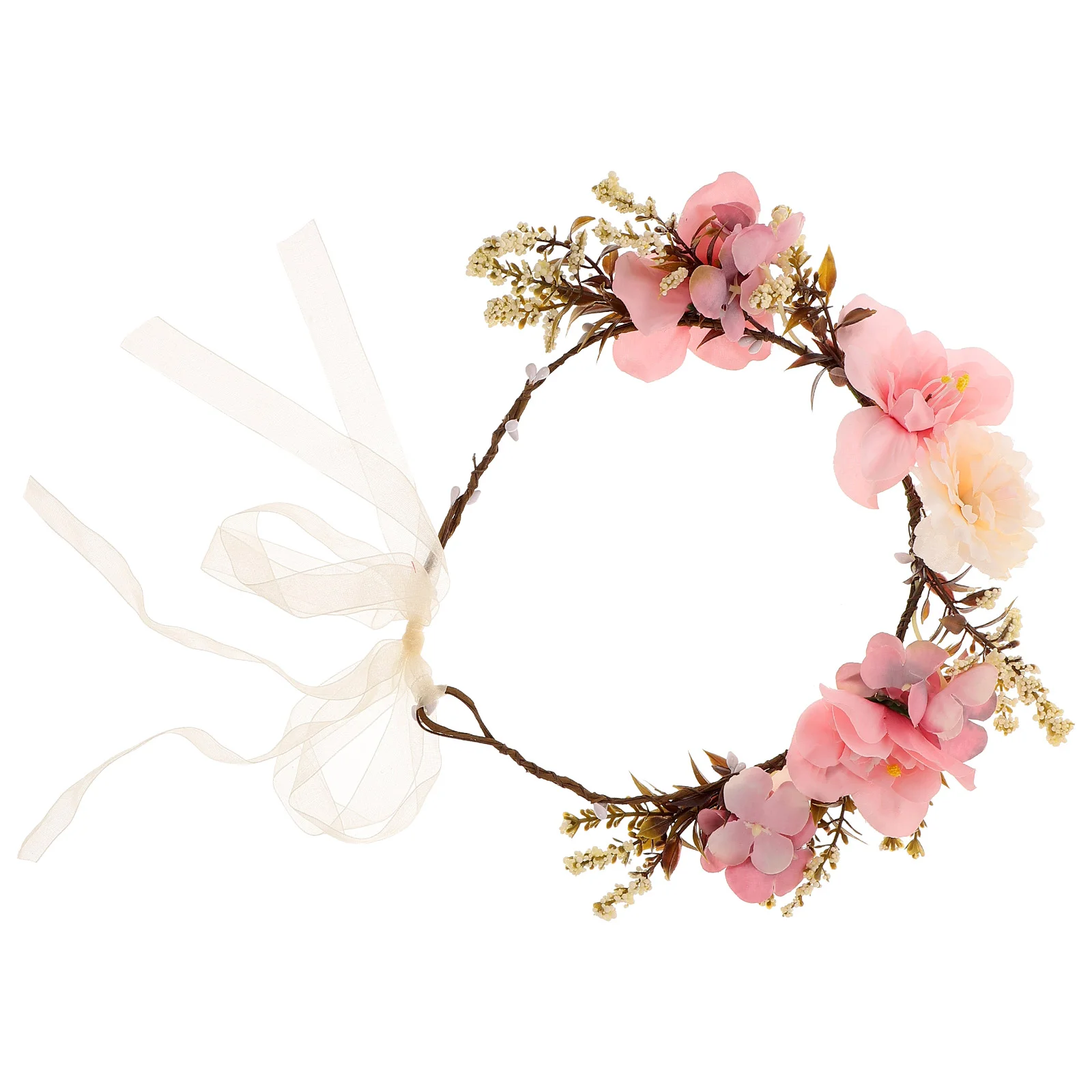 

Bride Headpieces for Wedding Flower Headwear Hair Wreath Ring Floral Headdress Seaside