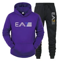 Ensemble de vêtements de sport pour hommes, ensemble deux pièces + pantalon à la mode et décontracté, automne et hiver 4