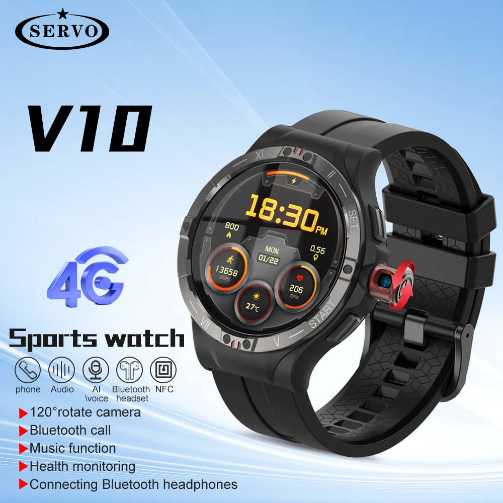 Nuovo Aggiornamento 4G Smart Watch Uomini Sim Card Macchina Fotografica Rotary Gps Wifi Amoled 1.43 '' Hd 4Gb + 128Gb Impermeabile Salute Smartwatch S