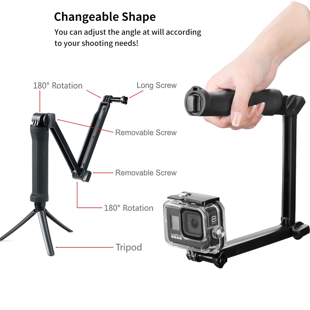 GoPro - 【値下げ】GoPro HERO9 & 3-Way Monopod/Stand S839c45419d174f64a8dcd06a96bd3