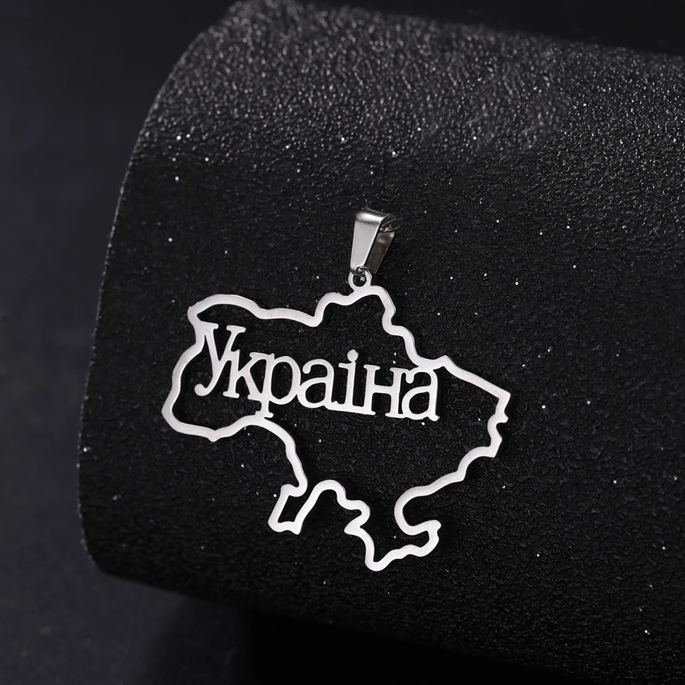 Dawapara Ukraine Karte Anhänger Dreizack Wappen Schutz Amulett Edelstahl Charme für Schmuck herstellung DIY Zubehör – Detail 21