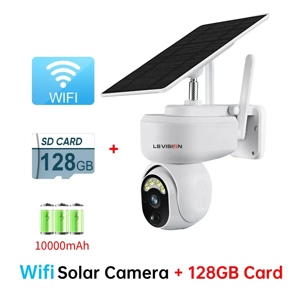 LS VISION 4MP 4G Sim كاميرا تعمل بالطاقة الشمسية ف...