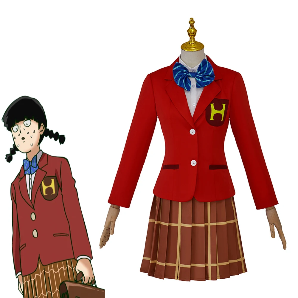 

Mob Psycho​100 Cosplay Shigeo Kageyama Costume Women Girls School Uniform Dress Halloween Party Mobu Saiko Hyaku Suits