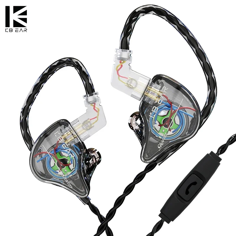 Auricolari KBEAR KB01 Monitor In-Ear - Driver Berillio 10mm, Cavo OFC, Suono HiFi Per Musicisti