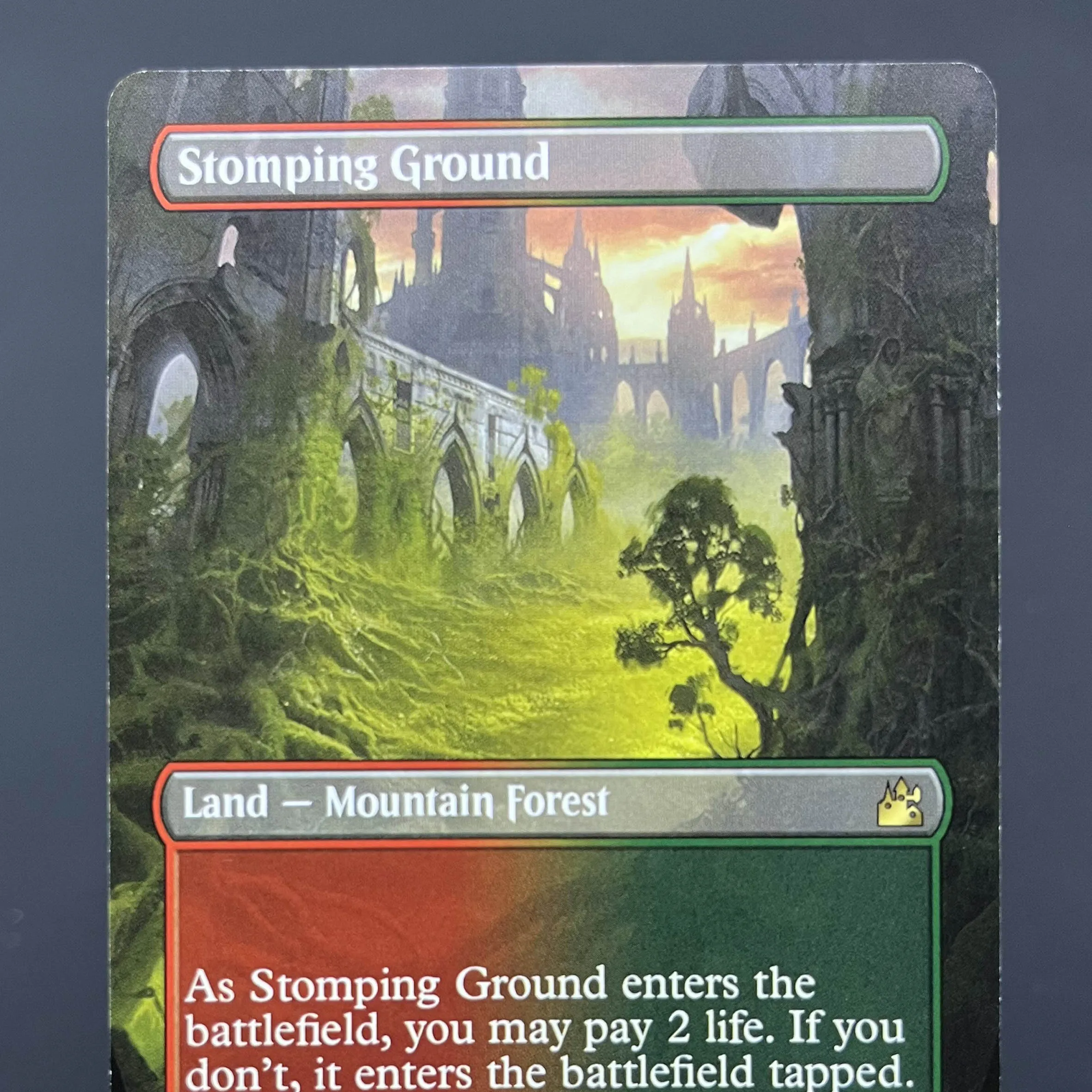 RVR HOLO3-Ⅱ02 TCG Proxy Cards Deck Borad Games Single Hologram Proxies shock land Cyclonic Rift Temple Garden Overgrown Tomb