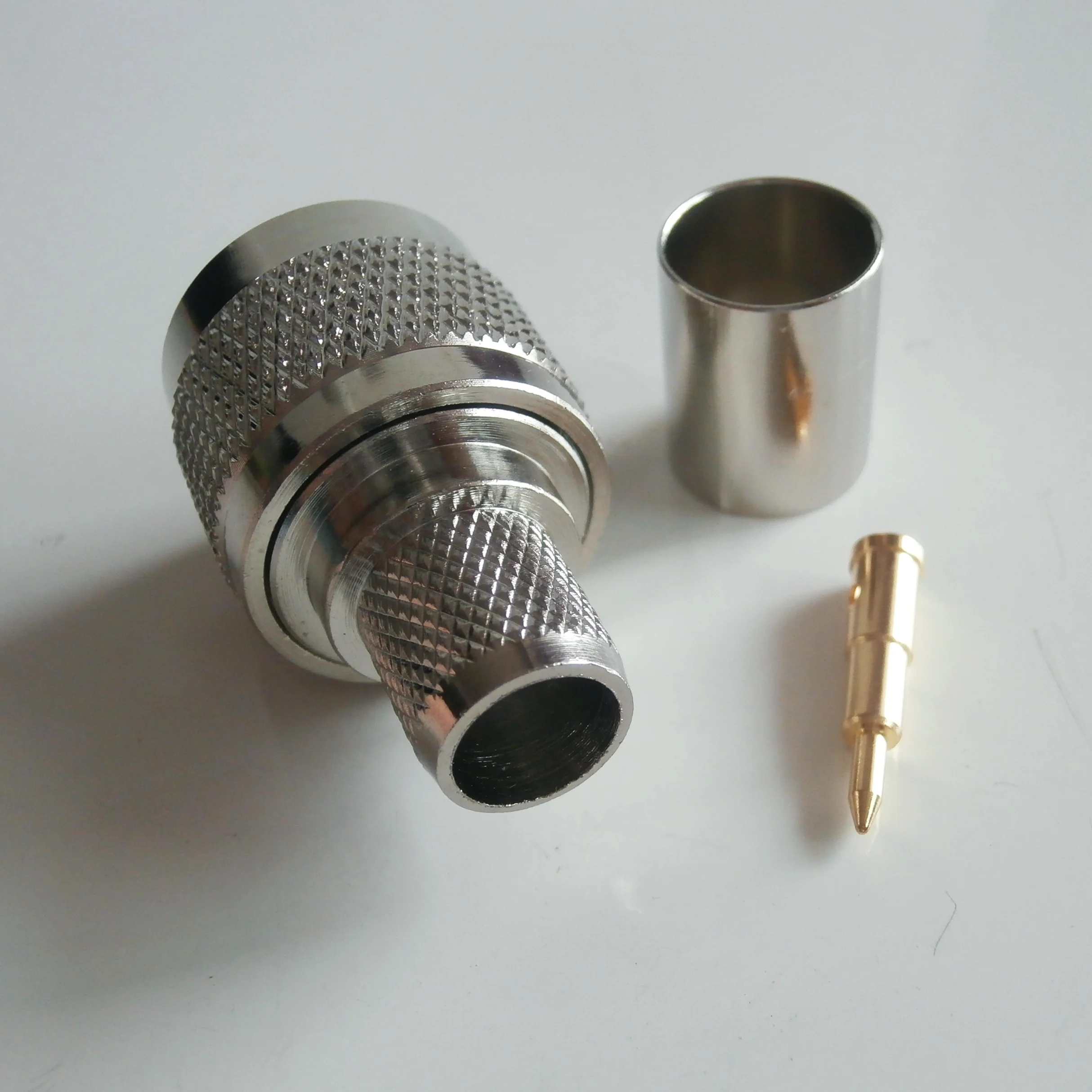 

1 Pcs RF Coax Connector Socket N Male Crimp for LMR400 RG8 RG213 RG214 7D-FB Plug RF Coaxial Straight Nickel plated