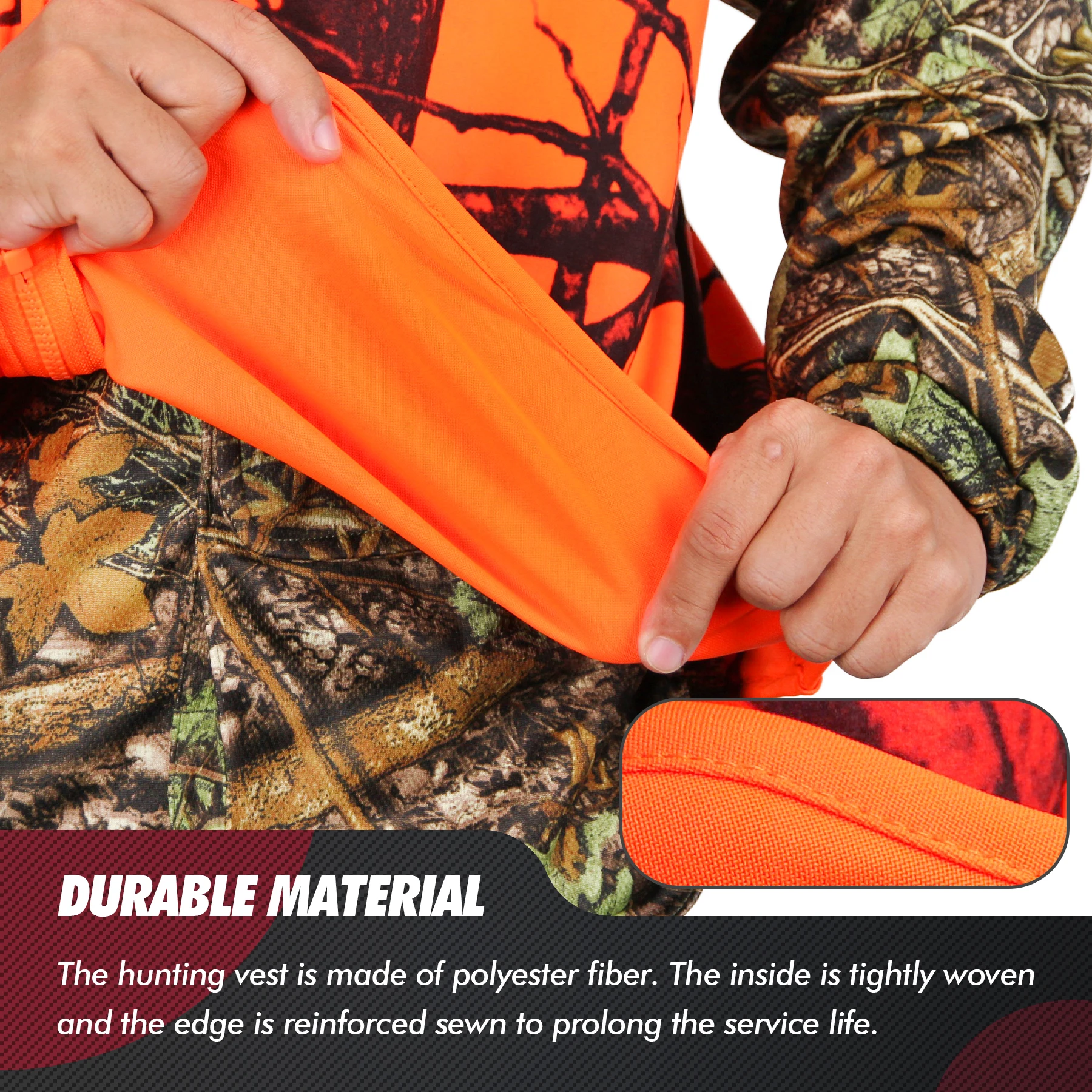 Gilet tactique homme GUGULUZA M-4XL orange pêche randonnée chasse séchage rapide polyester respirant