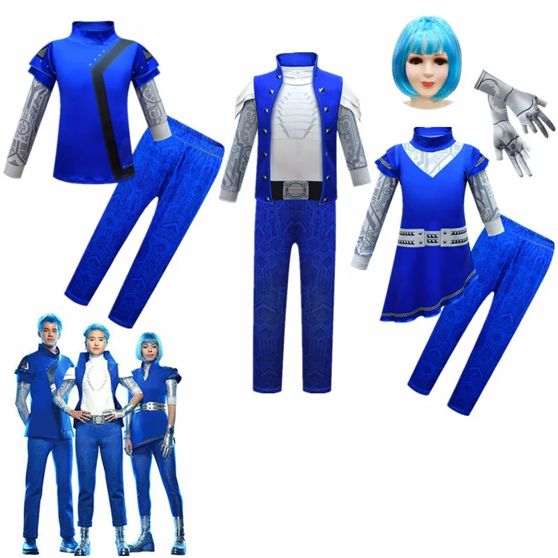 Zombies 3 Halloween Costumes for Kids Bucky Zed Anime Cosplay Suit Boys