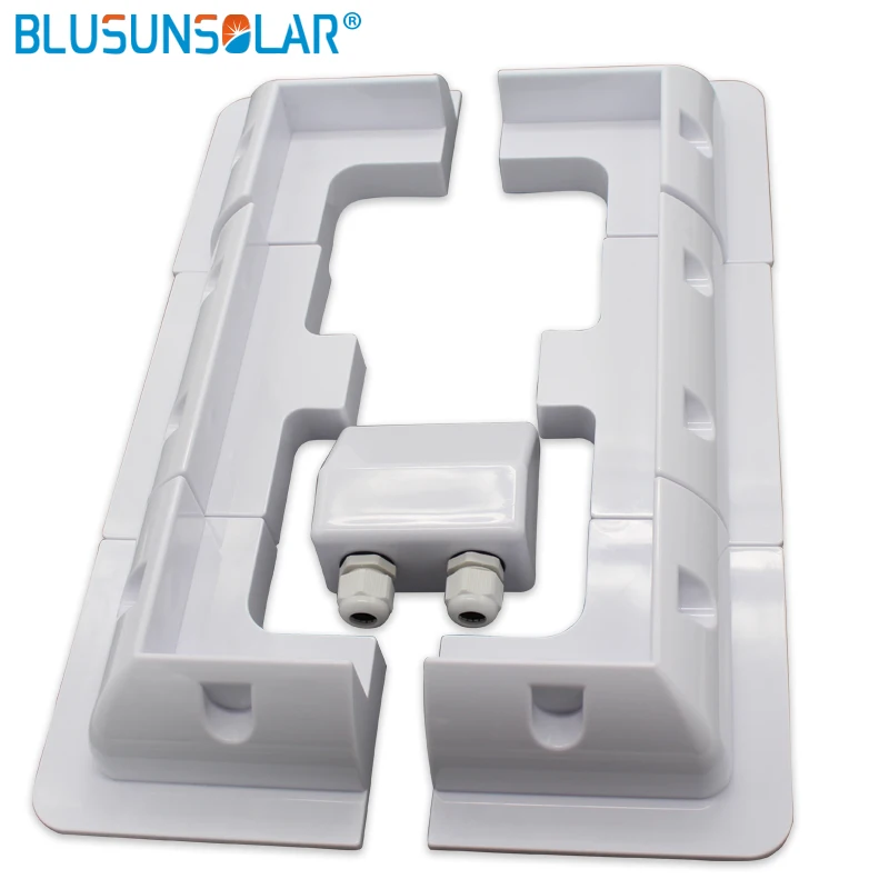 1sets/Lot White Color ABS Solar Panel Mounting Bracket Kits Cable Entry Gand Ideal 7pcs/set for Caravan Motorhome RV