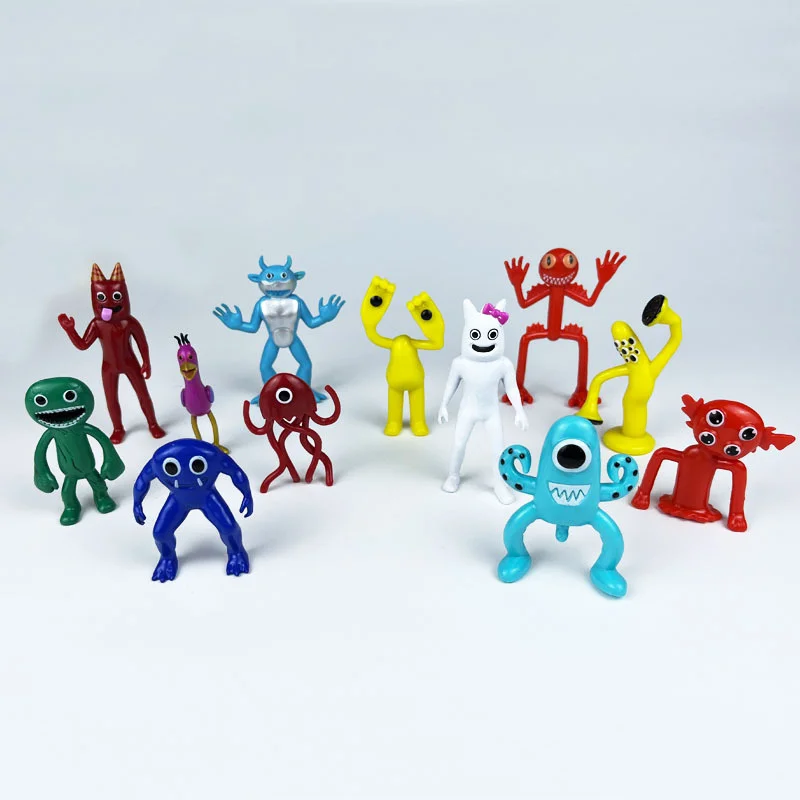 8pcs Rainbow Friends Cartoon Characters Freely assembled Block Sets Toys  for Kids Boys Gifts