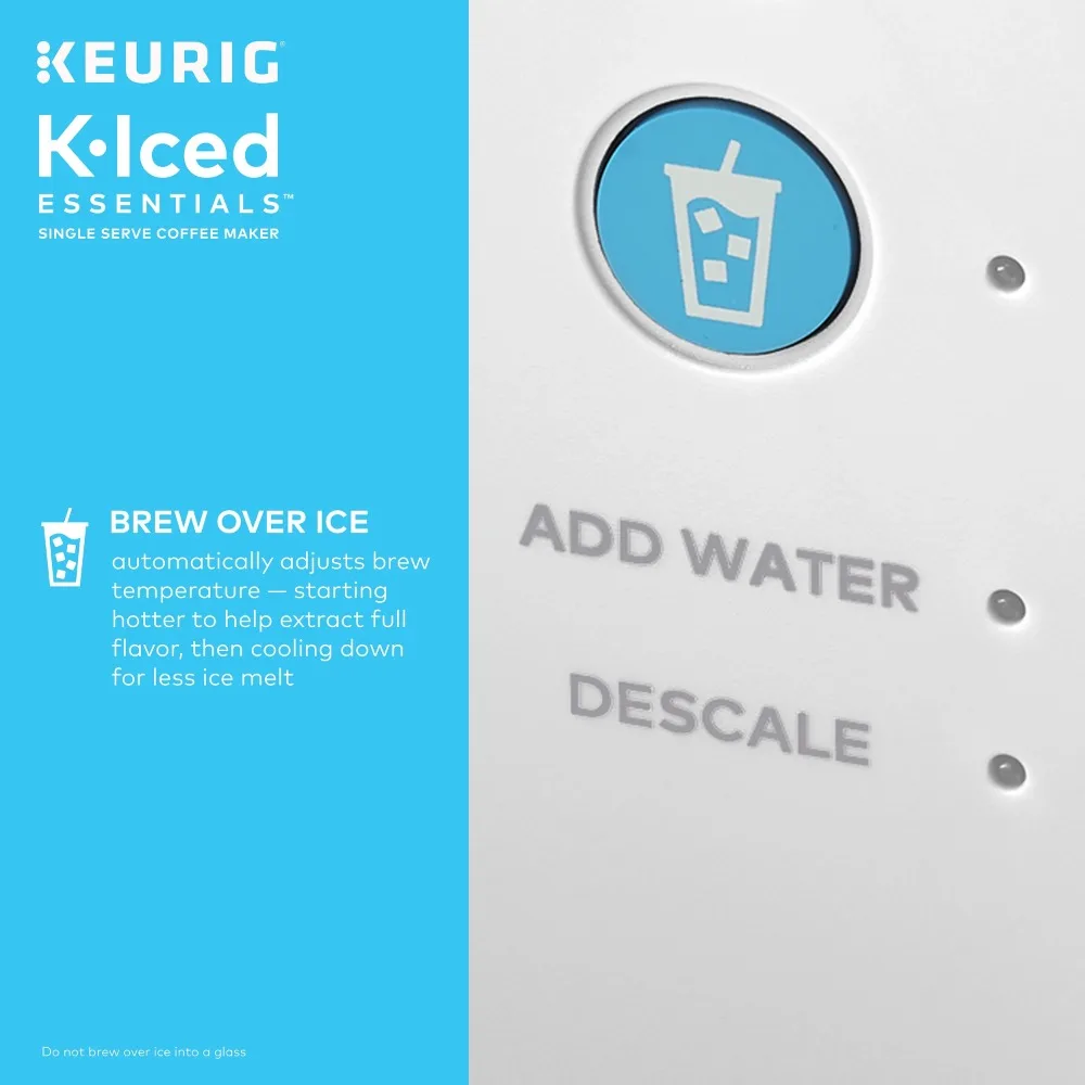 NEW Keurig K-Iced Essentials Iced and Hot Single-Serve K-Cup Pod Coffee Maker, White 5