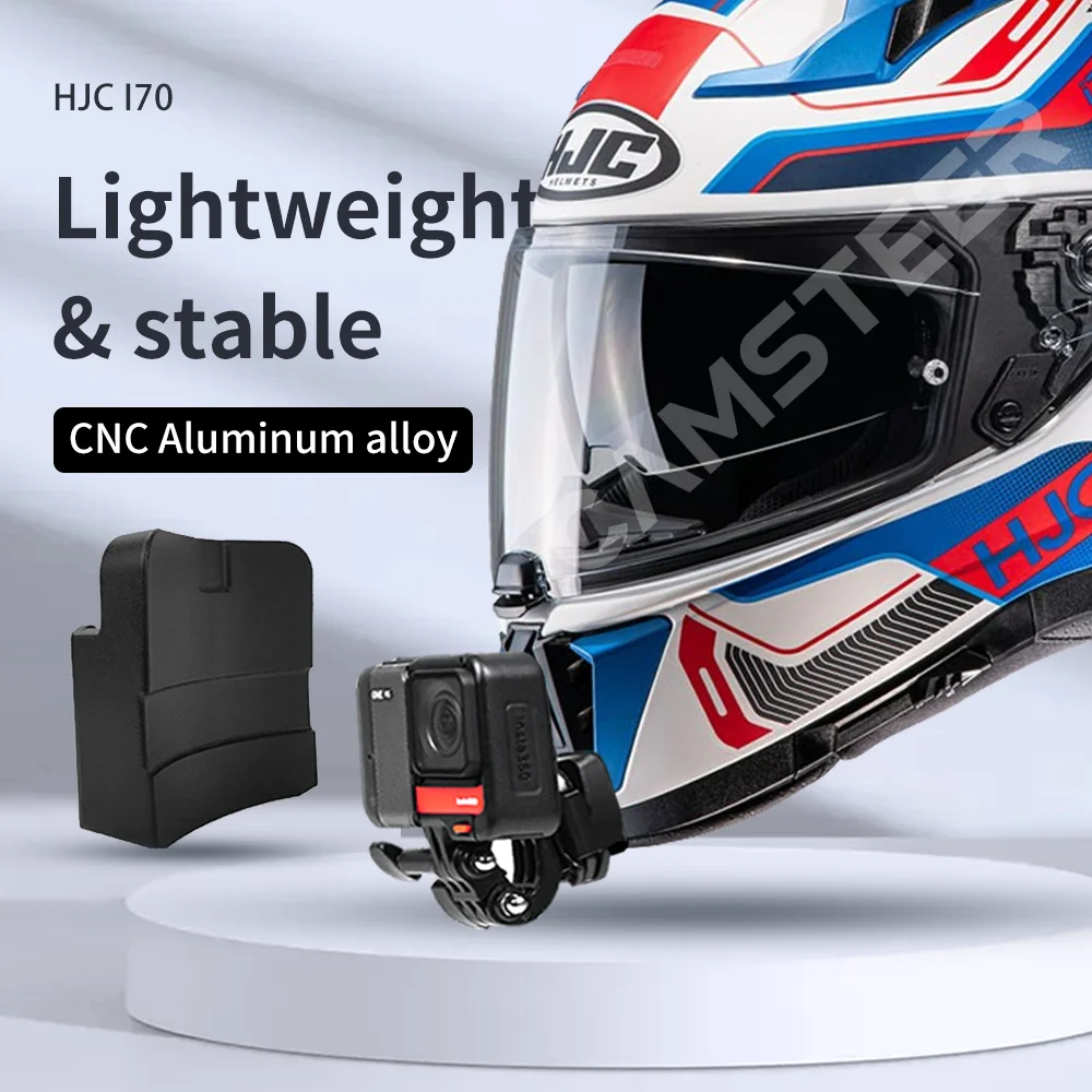 Camsteer-personalizado Full Face Capacete de Motocicleta Chin Mount para Gopro Hero 10 11 Insta360 x3 x2 rs Acessórios para Câmera Hjc I70 - Image 5