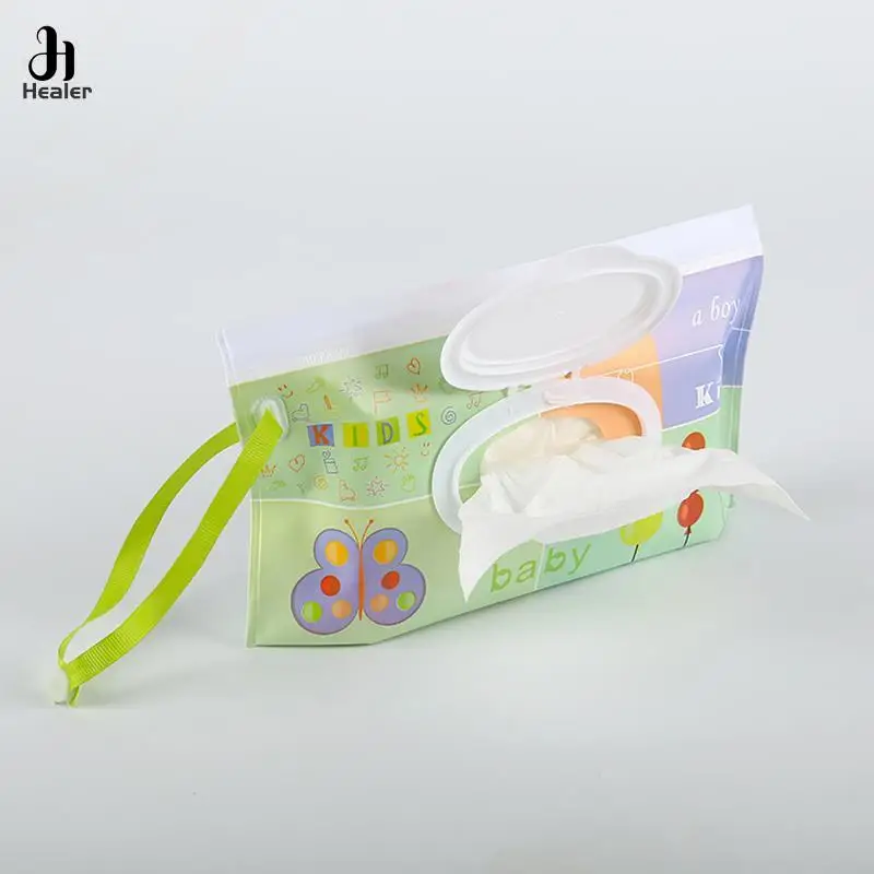 EVA Baby Wet Wipe Case 1Pc Flip Cover Snap-Strap Reusable Refillable Outdoor Useful Tissue Box