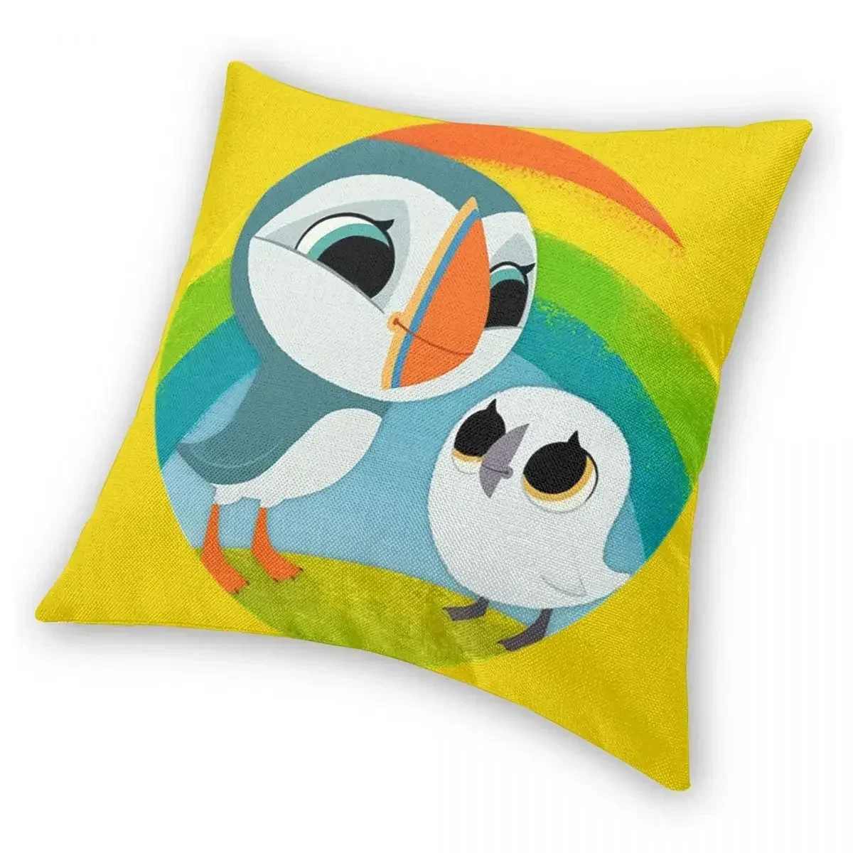 Puffins Preschool Gifts - Rocks - Irish Coast - Ireland Square Pillowcase Cushion Cover Comfort Pillow Case Throw Pillow cover 3