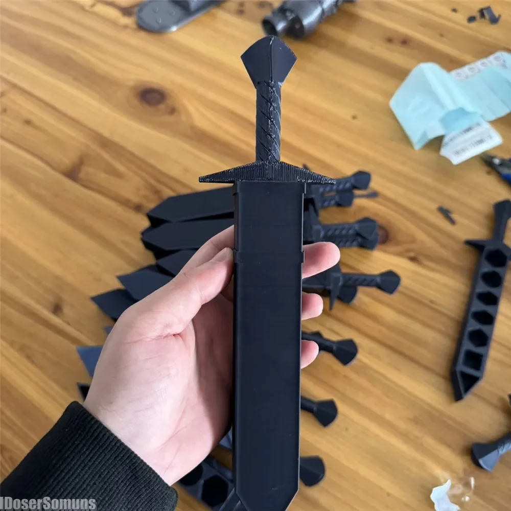3D Printed Sword-shaped Storage Box for DND RPG TRPG Games Dice DND Game Role 22mm Dice Holder Desktop Ornament