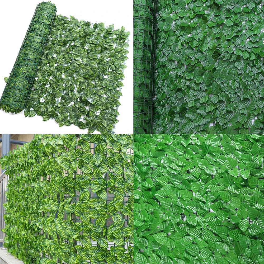ArtificialIvyHedgeGreenLeafFencePanel50X200cmFakePlantPlastic
