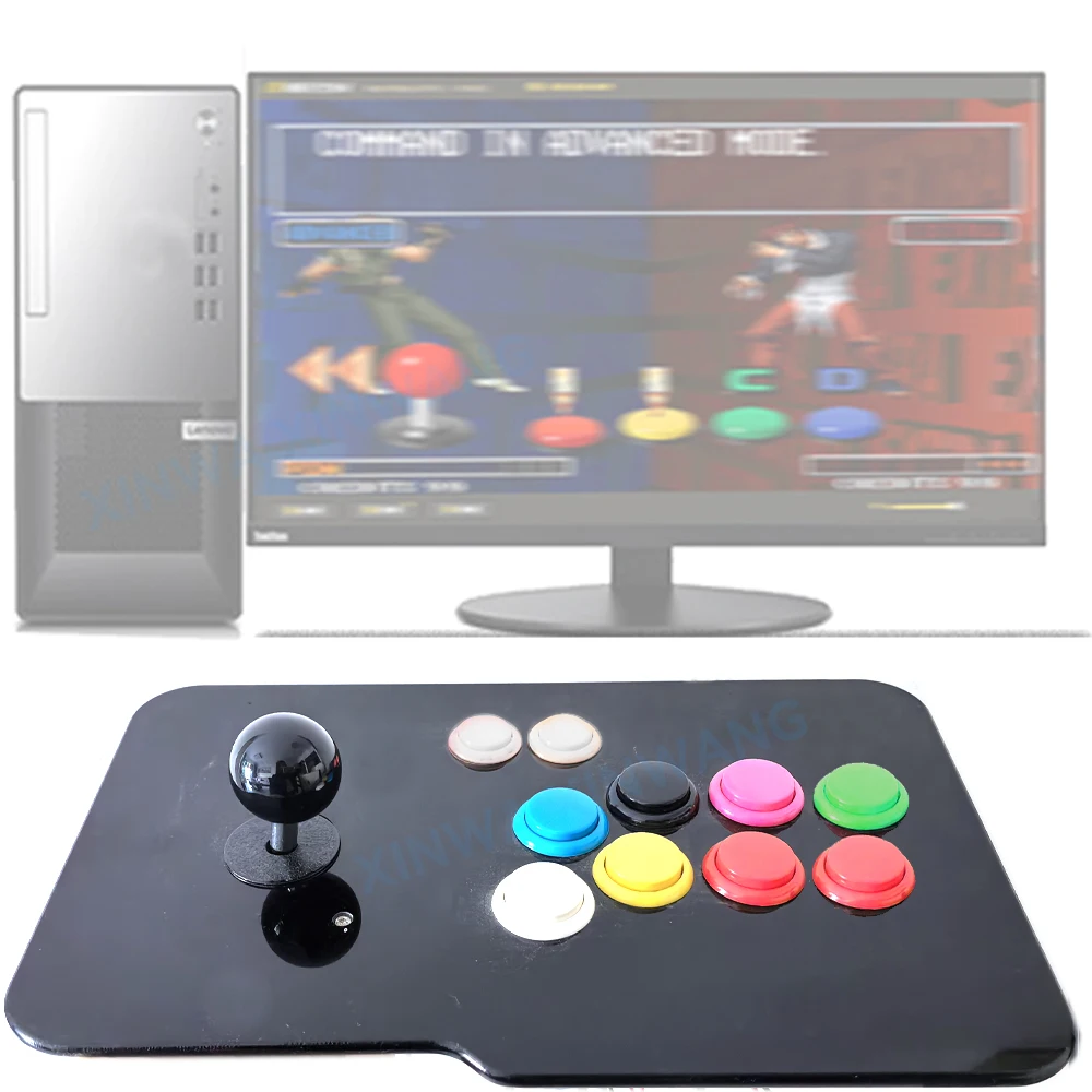 Game Arcade Diy Kit Copy Sanwa 8 Way Joystick Push Button Usb