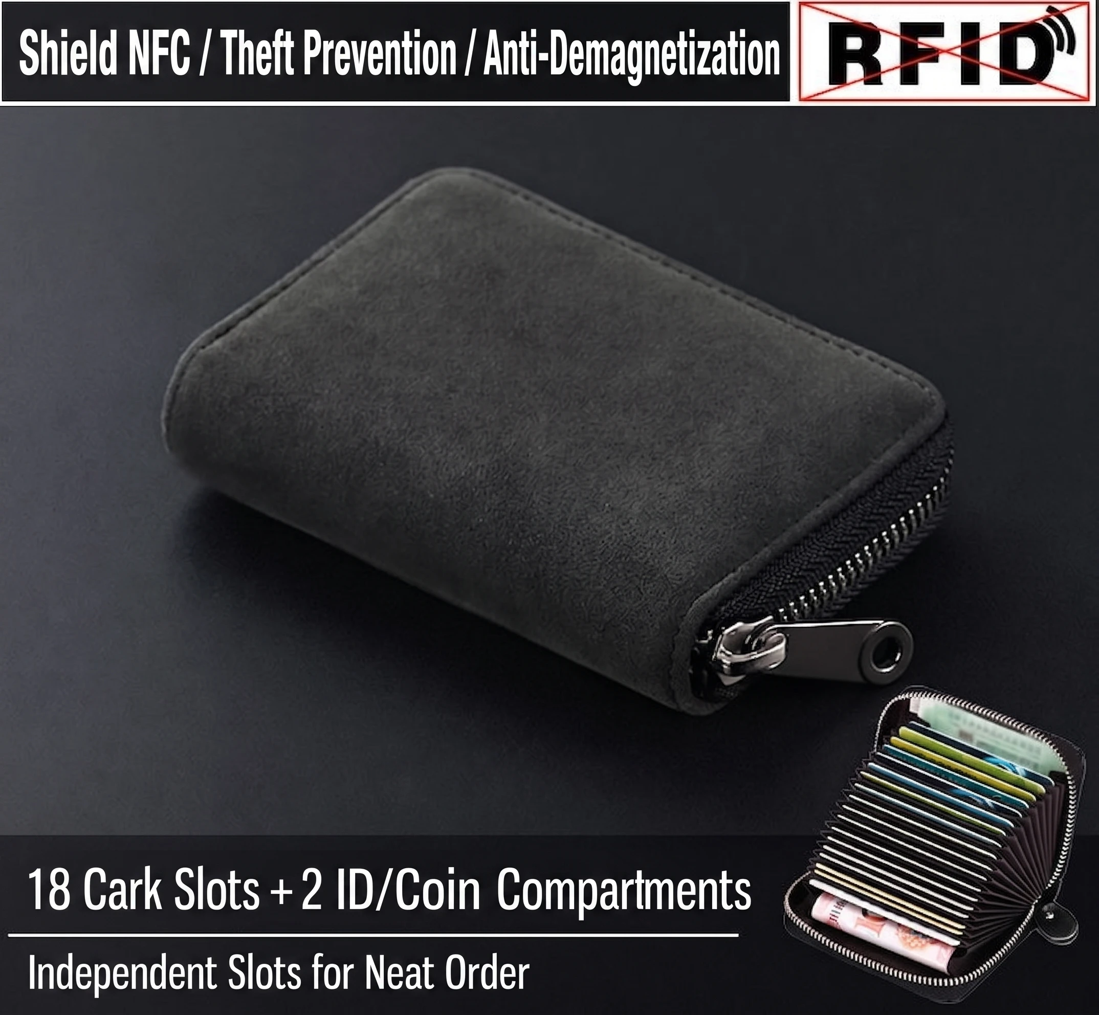 Men's Slim Metal Cardholder with Multi Card Slots - Ultra Thin and Portable Premium Organizer