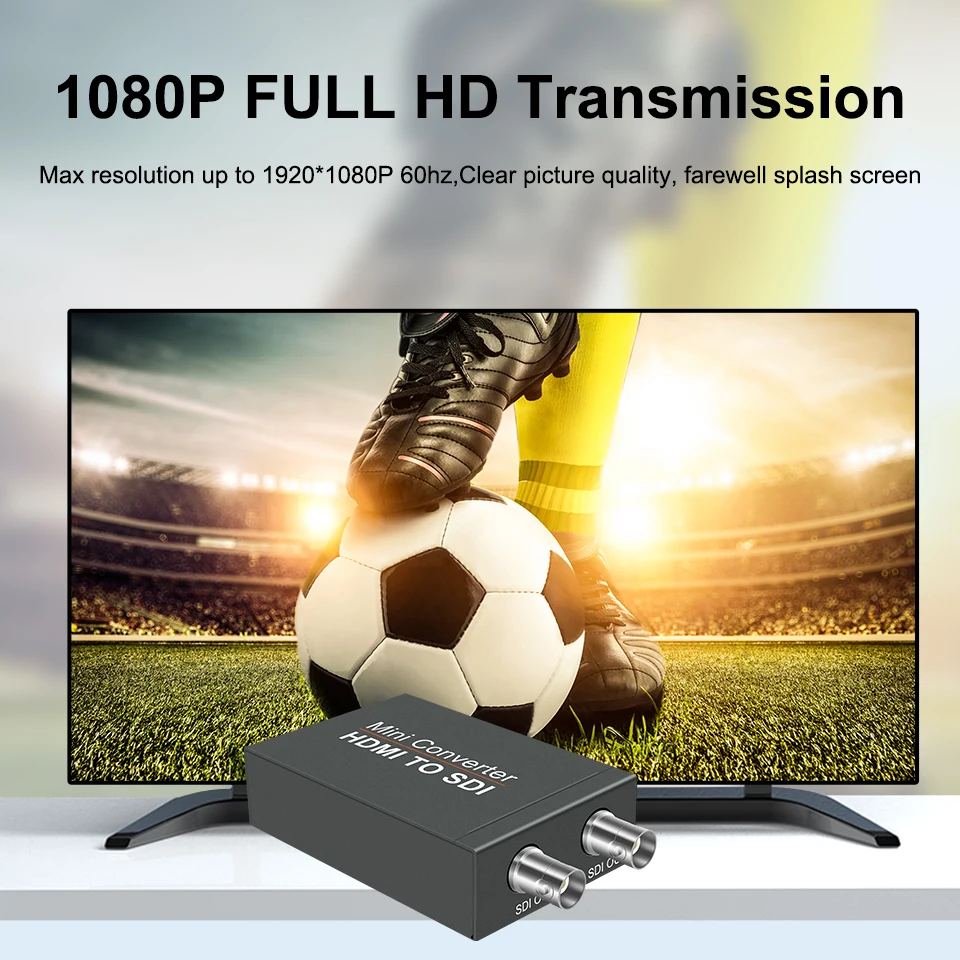 1080P HDMI-compatible to 2CH SDI converter HDMI-compatible to Sdi 3G-SDI/HD-SDI broadcast HD Adapter For Camera Television audio video converter adapter
