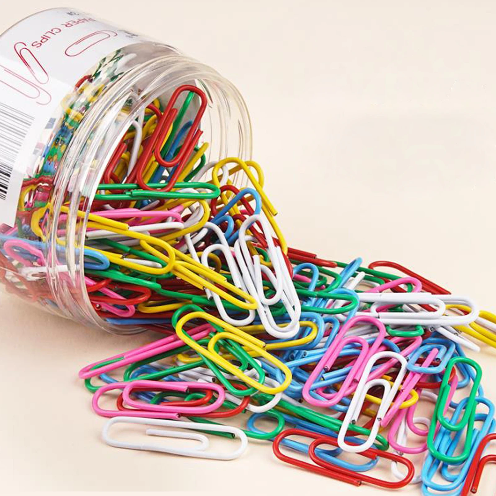 200 Pcs 1.9cm(1.14inch) Colorful/ Metal Paper Clips For Paperwork