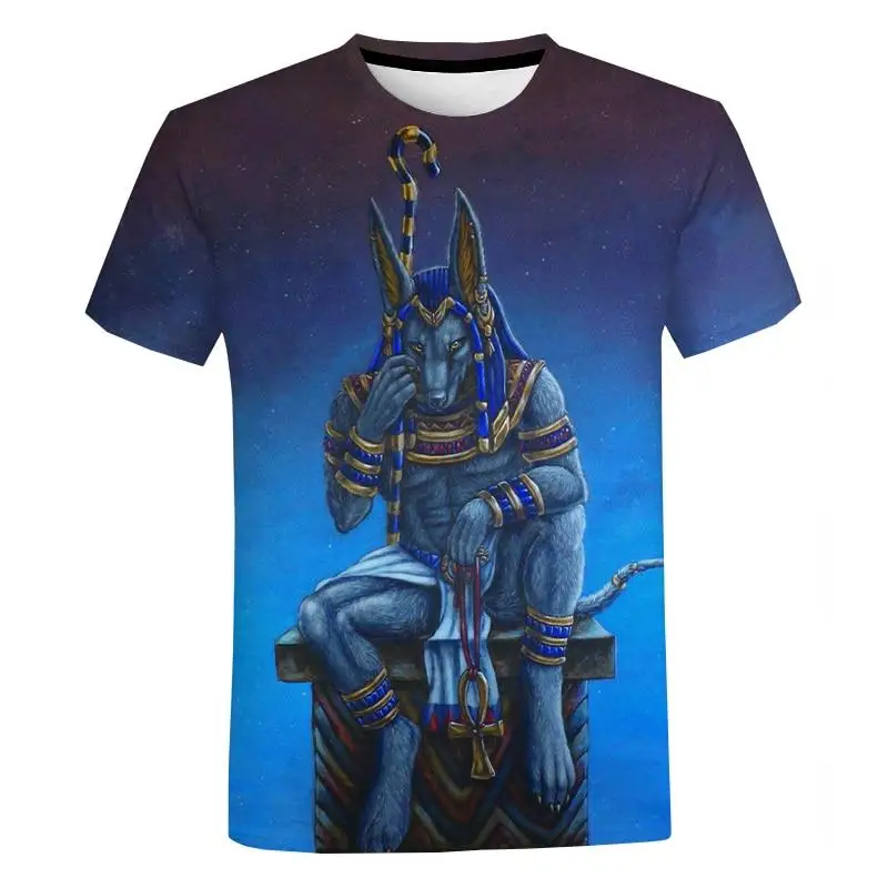 Men's Ancient Egyptian Art 3D Print T Shirt Casual Short Sleeve