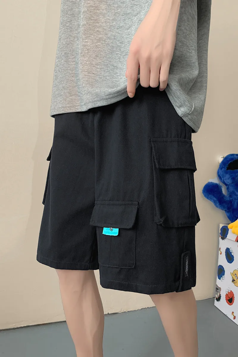 Men Army Green Cargo Shorts Summer Military Tactical Homme Shorts Casual Solid Multi-Pocket Male Punk Plus Size Ulzzang Shorts