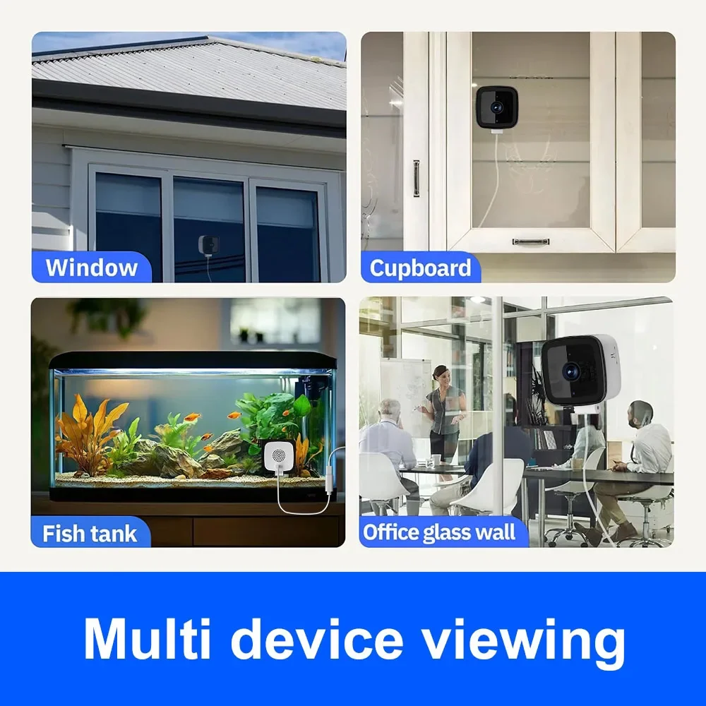 1080P Window Camera Replaces Outdoor Cameras 2.4GHz WiFi Full-Color Night Vision 2-Way Audio Thru Window for Home Security 5
