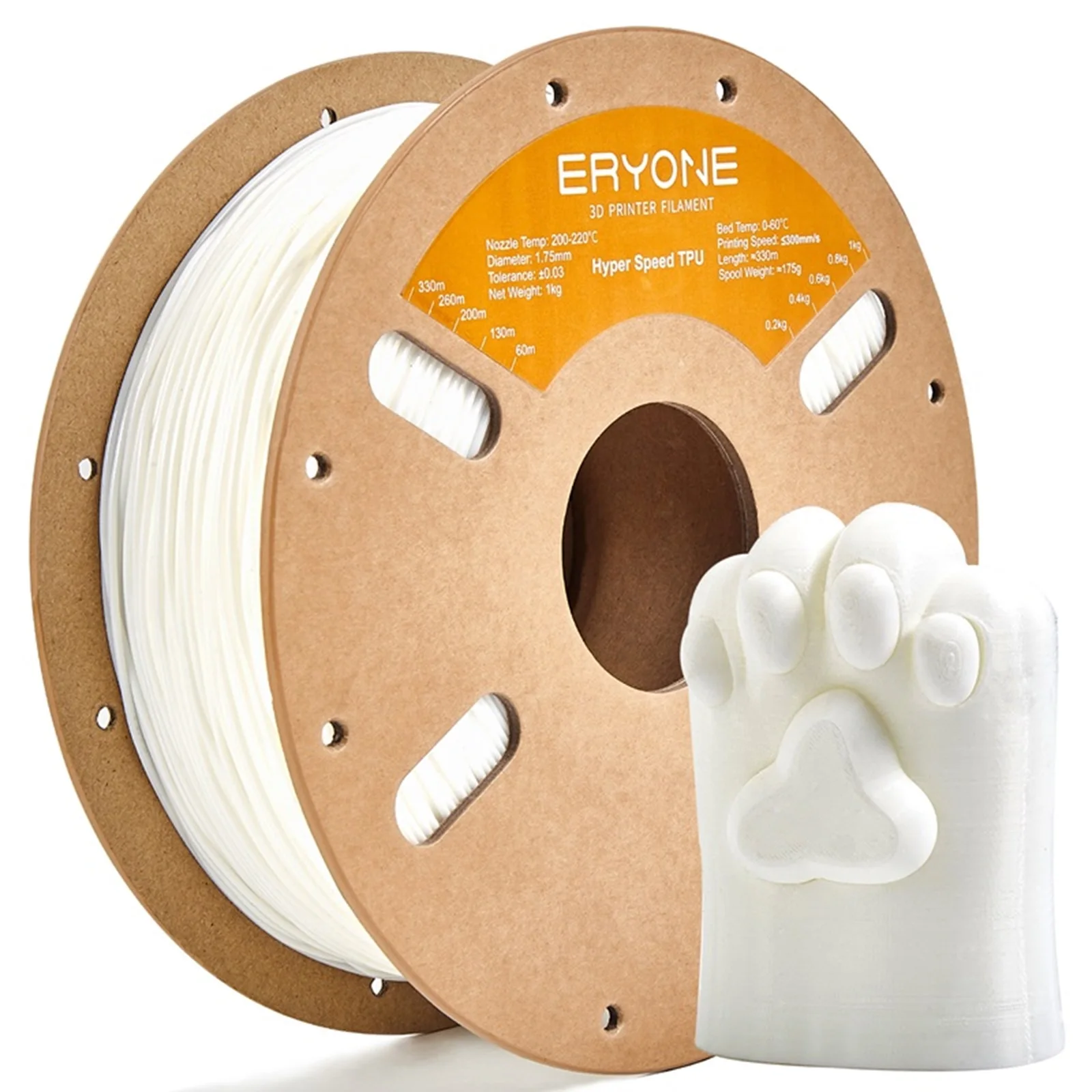 ERYONE TPU Filament High Speed Filament TPU Flexible 3D Printer Filament 1KG, Hyper Speed TPU Filament 3D Printing Filament