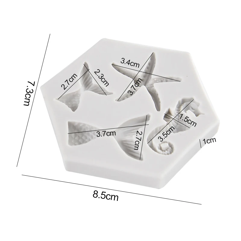 MINFEIDMS Moules En Silicone Hippocampe Pour Décoration De Gâteaux En Sucre, Pâte à Sucre, Pâte à Sucre, Pâte à Sucre, Pâte à Sucre, Pâte Polymère