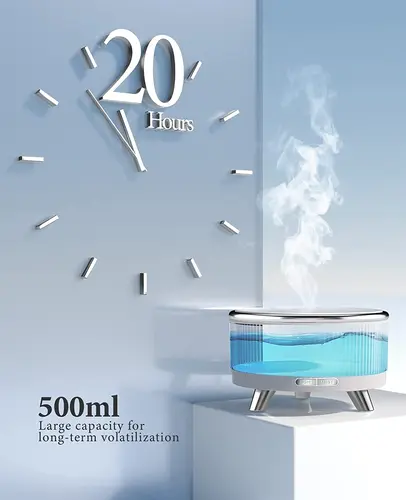 초음파 가습기 500ML, 아로마 테라피 에센셜 오일 디퓨저, 색상 변경, LED 램프, 가정용 향수, 미스트 메이커 4