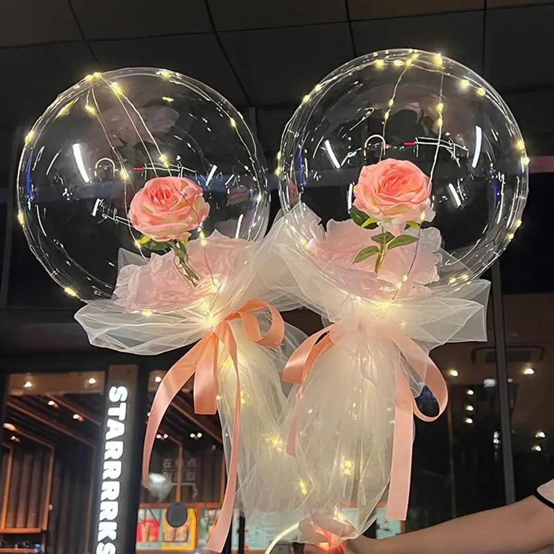 Ballons LED Bobo 20 Pouces Transparents - Lot De 10/20/30/50 Pièces - Pour Fête, Anniversaire - Neuf
