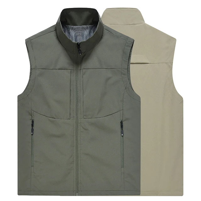 New Arrive 6 Pockets Men Soft Shell Vests Quality Outdoor 5XL Plus