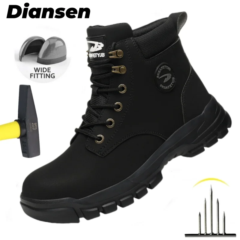 Indestructible Work Boots Construction Safety Shoes Steel Toe Lightweight Shoes for Men Women Anti-smash Steel Toe Sneakers