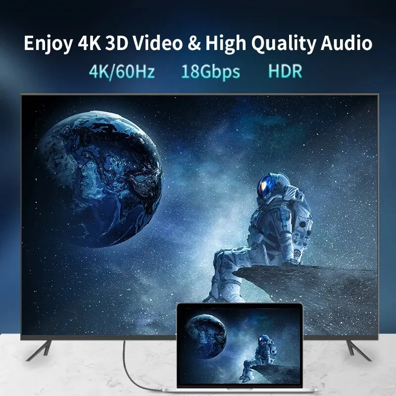 ƺ  2021 UHD TV  PC HDMI ȣȯ ̺, HDR  HD ڵ ARC, 4K 60Hz, 18Gbps HDMI 2.0 ̺