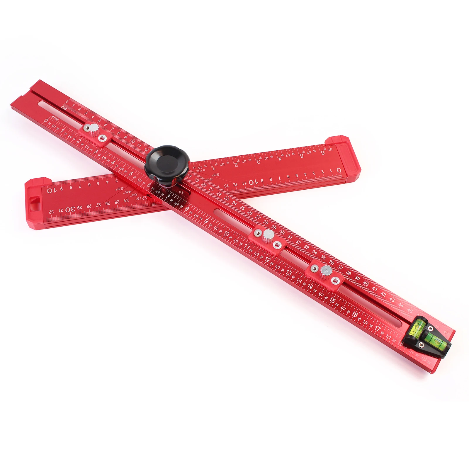 مسطرة تحديد المواقع للحفر 2 في 1 بطول 50 سم، مسطرة...