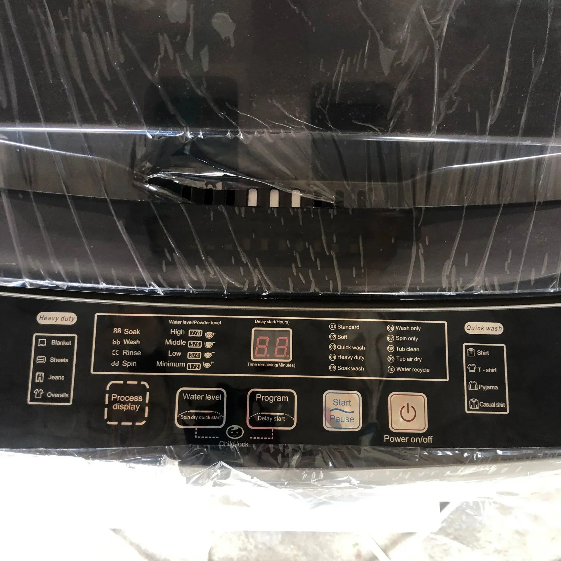Fully 12kg Automatic Single Tube Top Loader Portable Washing Machine with Dryer Large 7kg 8kg Wash Cloth10kg15kg 20kg 5