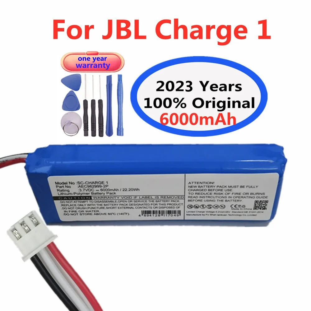 

2023 Original Speaker Battery For JBL Charge 1 Charge1 6000mAh AEC982999-2P Special Edition Bluetooth Audio Batteries Bateria
