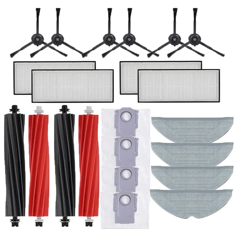 

Main Side Brush Mop Cloths HEPA Filters Dust Bags Replacement Parts Plastic For Roborock S8 S8 Pro Ultra S8+ Spare Parts