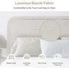 Twin Size Bed Frame with Headboard, Modern Style, Soft Rounded Corners, Boucle Upholstered Platform Bed Frame 5