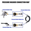 Tool Pressure Washer Adapter Set M22 to 3/8 Quick Connect for Pressure Washer Hose M22 14mm/15mm to M22 Metric Fitting 5000 PSI 6