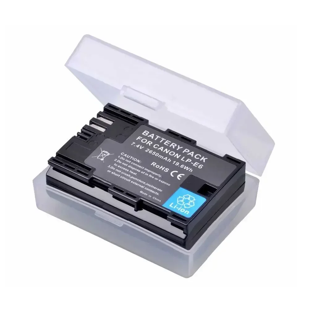 

4x LP-E6 LP-E6N 2650mAh Battery for Canon EOS 5D Mark IV 5D2 5DS R Mark II 2 III 3 6D 60D 60Da 7D 7D2 7DII 70D