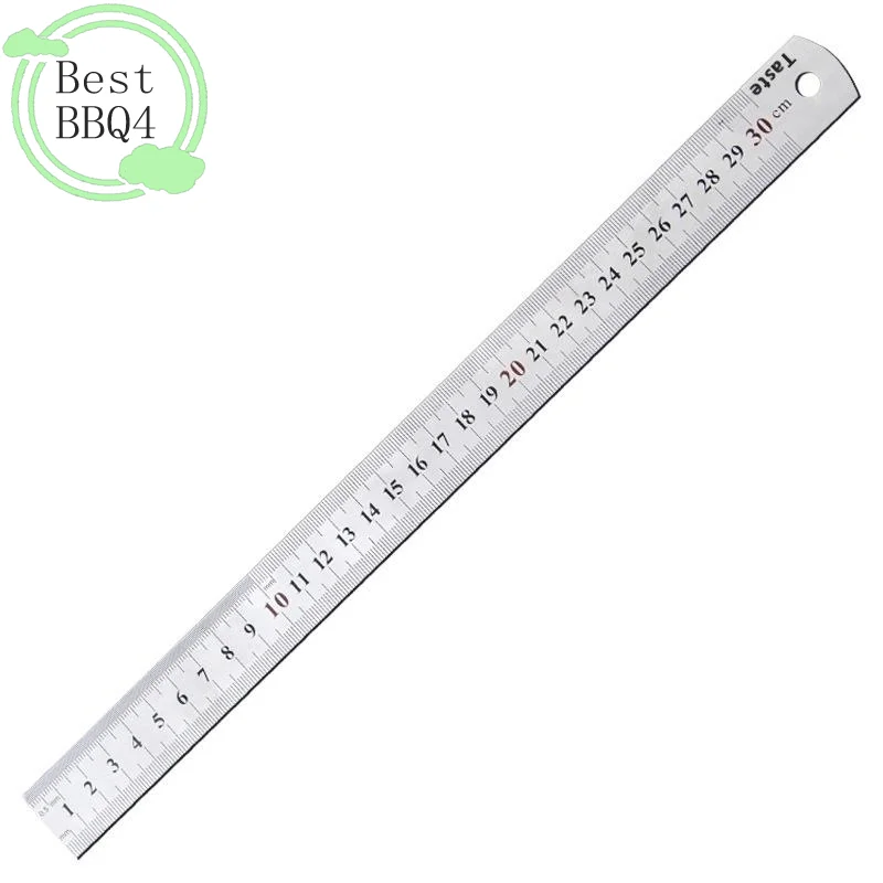 BBQ4 1Pcs 15/20/30/40/50cm 가정 학교용 스테인레스 스틸 금속 직선 눈금자 정밀 측정 도구 그리기 도구 용품