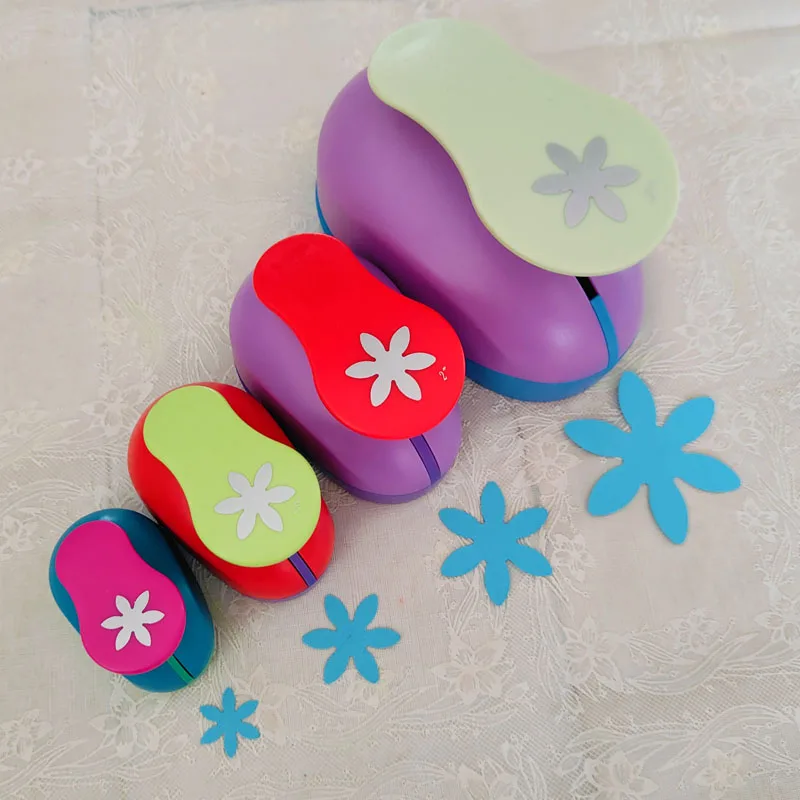 25mm 38mm 50mm 74mm Six Petal Flowers Craft Punch Set Scrapbooking School DIY Paper Cutter EVA Foam Mi Hole Punches paper cutter paper punch paper craft punch