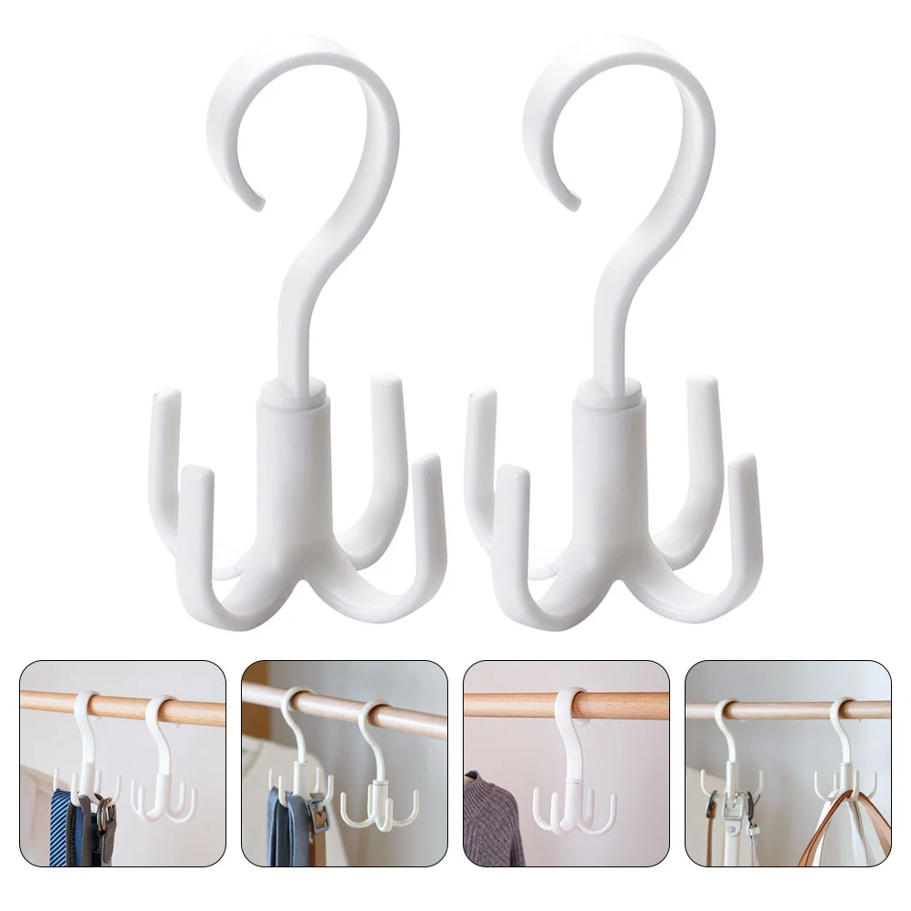 

2 Pcs Coat Hanger Scarf Handbag Holder Storage Wardrobe Rack Purse Hook Closet