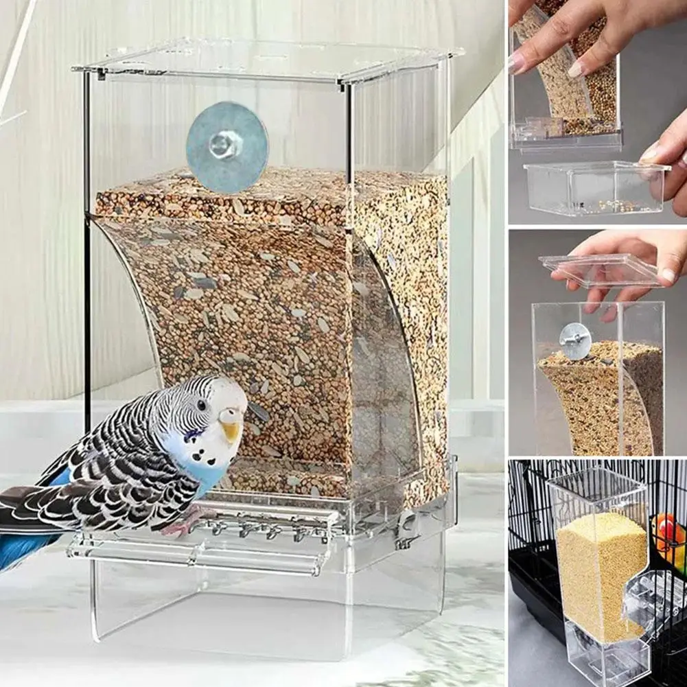 Automatic No-spill Transparent Bird Feeder