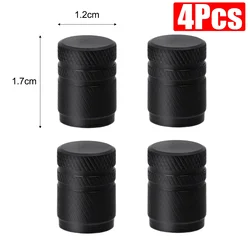 Aluminum Car Tire Valve Caps - Universal Auto Wheel Accessories (Set of 4/8) (4pcs black)