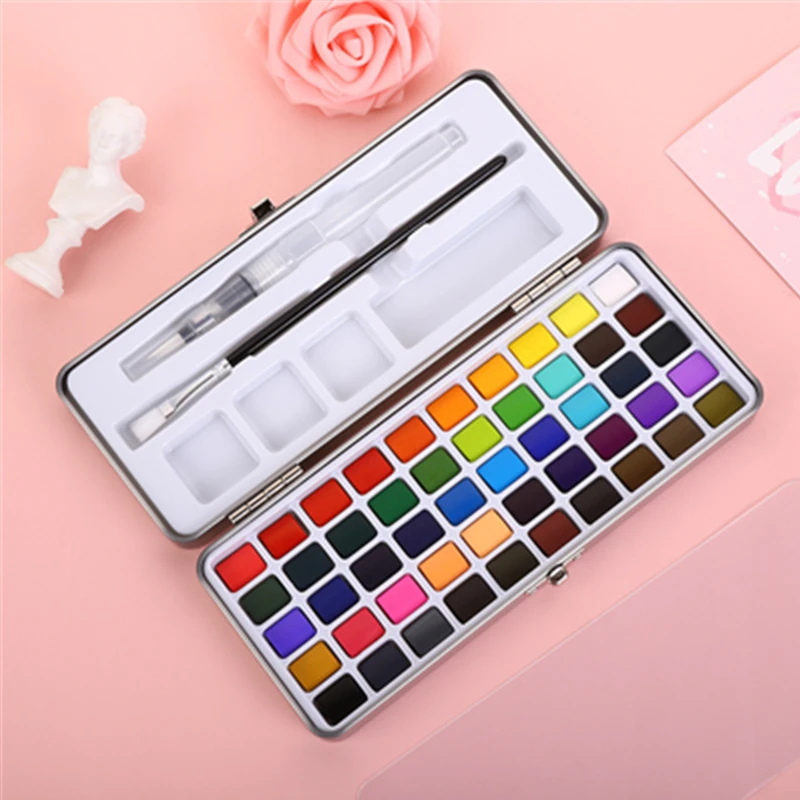 50/72/90/100 Colors Soild Watercolor Set Basic New Glitter Watercolor Paint for Drawing Art Paint Supplies watercolor painting set watercolor paint watercolor pigment