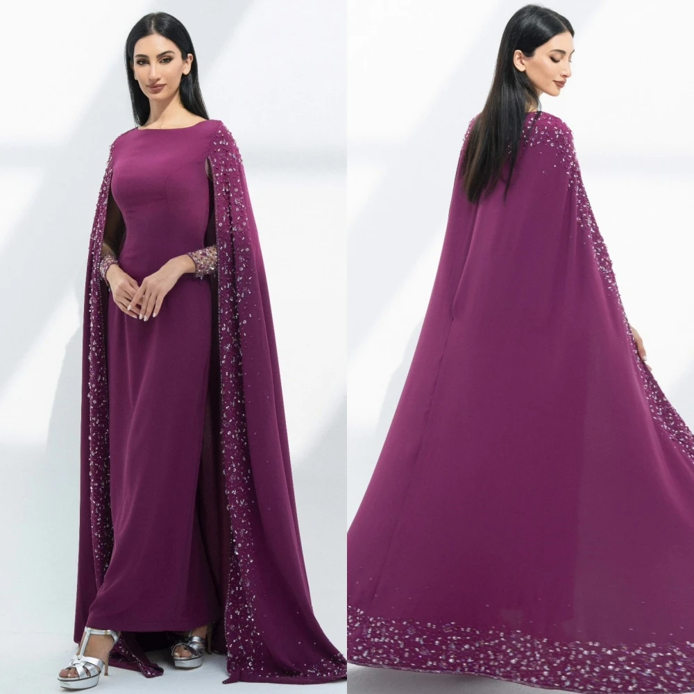 

Sizes Available Jersey Pleat Sequined Straight Scoop Neck Midi Dresses Evening Dresses Simple High Quality Formal Exquisite