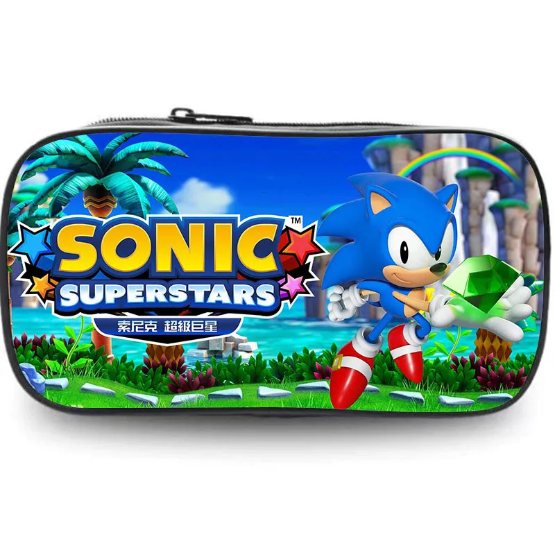 Sonic Large Capacity Multi-Functional Waterproof Pencil Case for Students - Oxford Fabric Bag